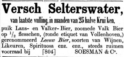 Leeuw bier Samarangsch advertentieblad 24 05 1861